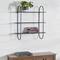 Black Iron Modern Wall Shelves, 28" x 28" x 8"